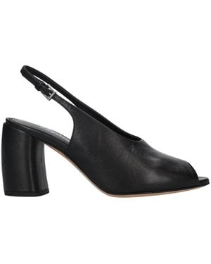 Premiata Schoenen ,Zwart ,Leer Leren Sandalen Met Hakken