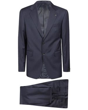 Tagliatore Single Breasted Suits - Blue