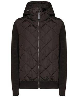 Canada Goose Jassen ,Bruin ,Leer Hy Bridge Quilted Knit Hoody - Zwart