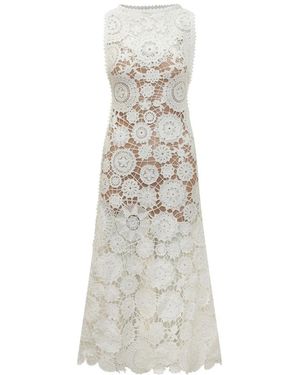 Self-Portrait Midi Dresses - Natural