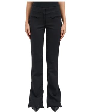 Courreges Polywool Bootcut Broek - Zwart