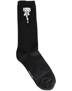 Simone Rocha Socken Mit Kristallblumenverzierung - Schwarz