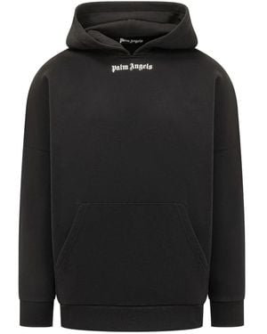 Palm Angels Hoodies & Sweatvesten ,Zwart ,Logo Over Hoodie