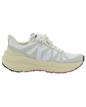Veja Sneakers Met Contrasterend Paneel En Platformzool - Wit