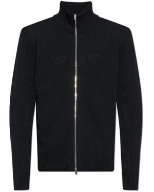 Vetements Strickjacke Mit Reißverschluss - Schwarz