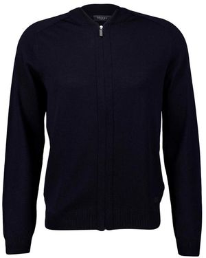 Maerz Merino Zip Cardigan - Blau