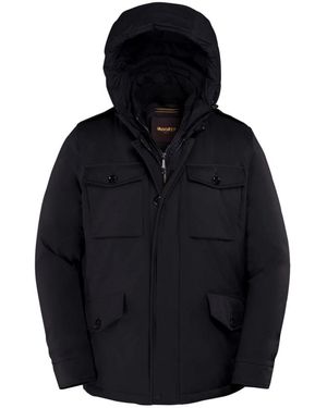 Moorer Giacca con cappuccio resistente all'acqua - Nero