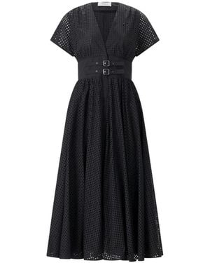 MEIMEIJ Tailliertes Maxikleid - Schwarz