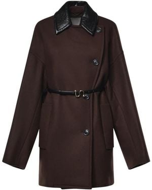 Sportmax Belted Coats - Black