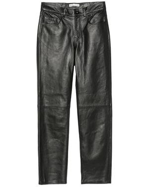 Blazé Milano Broeken ,Zwart ,Leer Leren Broek - Grijs