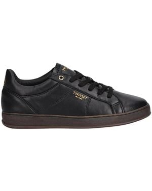 Twinset Ledersneaker - Schwarz