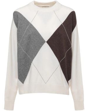 Peserico Round-Neck Knitwear - Grigio