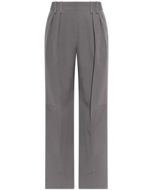 Jil Sander Wollen Gabardine Broek - Grijs