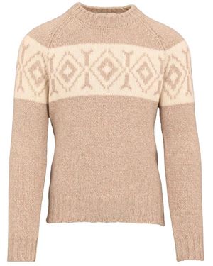 Gran Sasso Round-Neck Knitwear - Natural