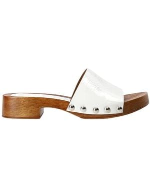 COPENHAGEN Heeled Mules - Blanco