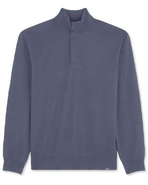 Paul & Shark Sommerwollpullover Mit Alcantara-Details - Blau