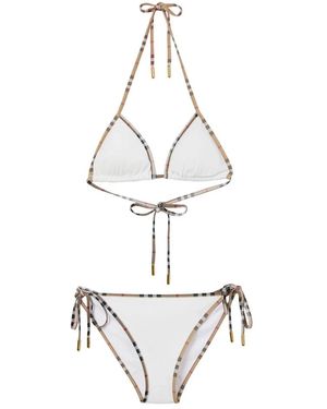 Burberry Badmode ,Wit ,Vintage Check Bikini