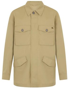 Burberry Jassen ,Katoen Gabardine Jas - Groen