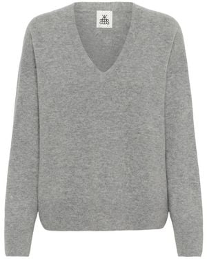 Karen By Simonsen V-Neck Strickware - Grau