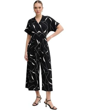 Joseph Ribkoff Culotte-Jumpsuit Mit Geometrischem Print - Schwarz