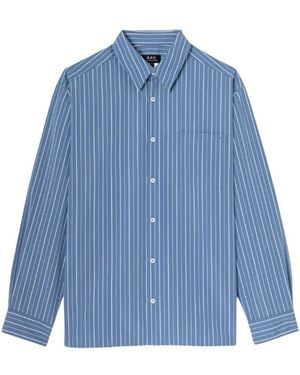 A.P.C. Malo Logo Shirt - Blau