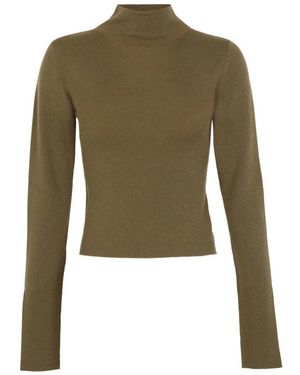 Cortana Fio, Khaki Kaschmir-Stricktop - Grün