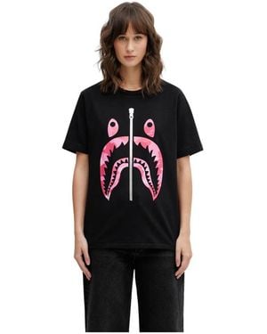 A Bathing Ape Camo Shark T-Shirt - Schwarz