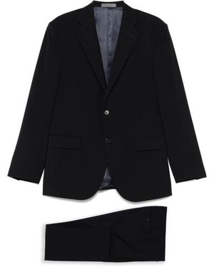 Corneliani Single Breasted Suits - Black