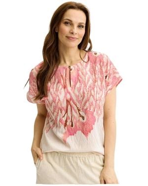 iN FRONT Overhemden ,Veelkleurig ,Blouses - Roze