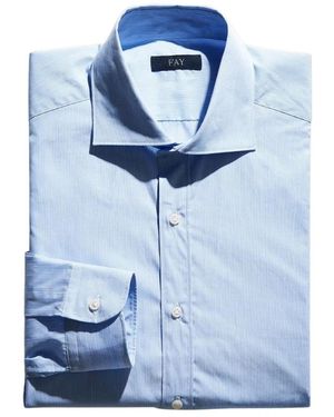 Fay French Collar Shirt - Blauw