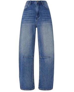 Pinko Jeans ,Blauw ,Katoen Emma Egg Broeken