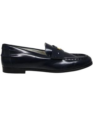 Ines De La Fressange Paris Elvire slipper aus glattem mitternachtsblau leder