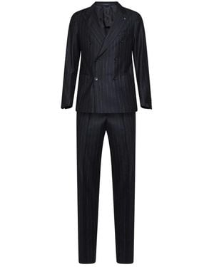Tagliatore Double Breasted Suits - Negro