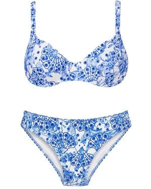 Twinset Badmode ,Blauw ,Polyester Bikini Set