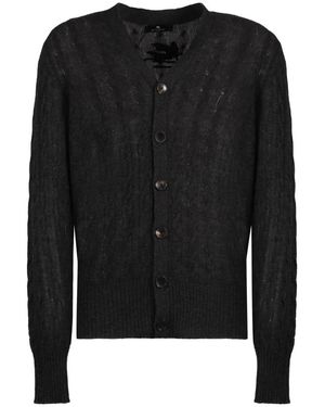 Etro Zopfmuster-Cardigan - Schwarz