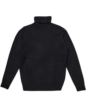 Les Deux Truien & Vesten ,Zwart ,Eddie Knit Rib Rollneck - Blauw