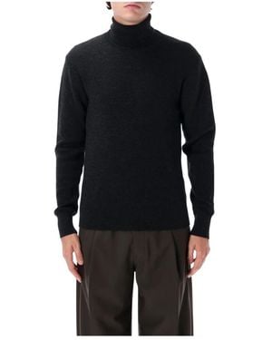 Lemaire Rollkragenpullover Mouline - Schwarz