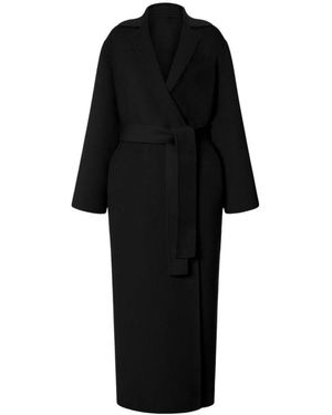 Alberta Ferretti Belted Coats - Negro