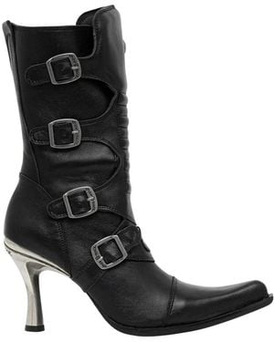 New Rock Heeled Boots - Negro