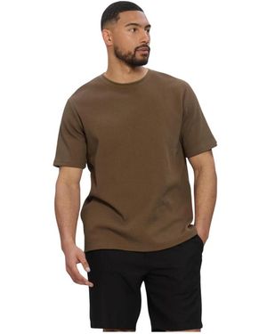 Anerkjendt Tops ,Bruin Polo's & T-Shirts Akkiki S/S Waffle Tee