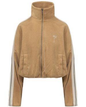 Palm Angels Palm Tree Chenille Jkt - Naturel