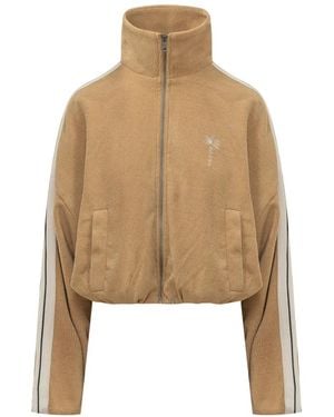 Palm Angels Palm Tree Chenille Jkt - Naturel