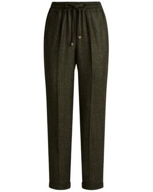 Kiton Karierte Wollhose - Grün