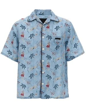 Prada Hawaii Shirt - Blauw
