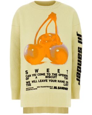 Jil Sander Truien & Vesten ,Geel ,Wol Stijlvolle Truien - Metallic