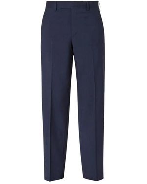 Fendi Broeken ,Blauw ,Wol Wool Canvas Pants