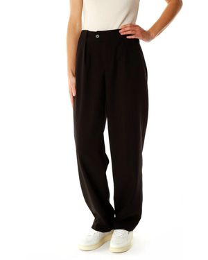 Closed Wide Trousers - Nero