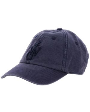 JW Anderson Blaue Baseballkappe Mit Besticktem Logo