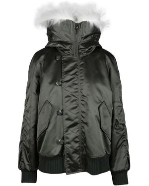 Dondup Bomberjacke Mit Pelzkapuze - Grün