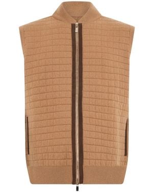 Fedeli Sleeveless Knitwear - Marrone